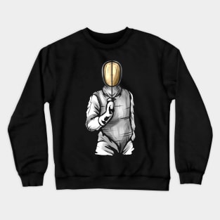 En Garde - Fencer holding his Foil For Fencing Crewneck Sweatshirt